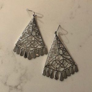 Kendra Scott Silver Filigree Earrings
